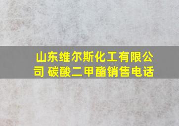 山东维尔斯化工有限公司 碳酸二甲酯销售电话